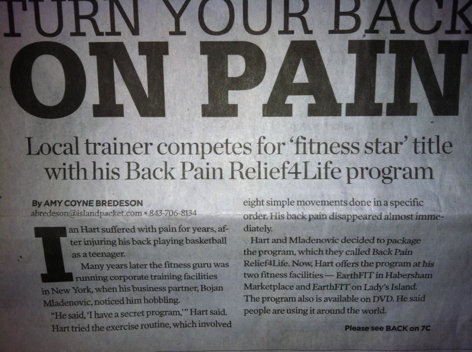 Beaufort personal trainer at EarthFIT in Beaufort SC doing Back Pain Relief4Life