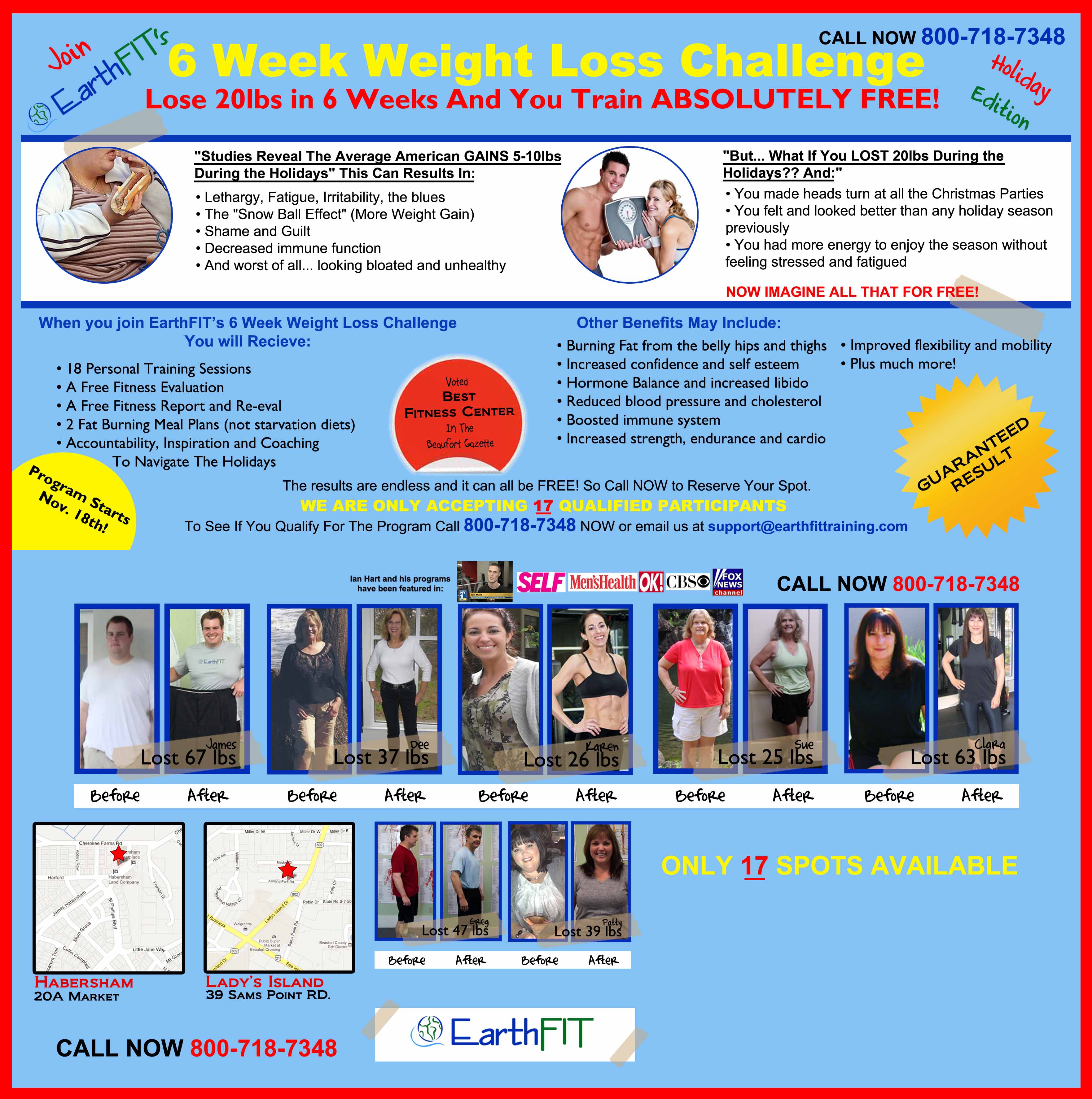 6 Week Weight Loss Challenge (Beaufort Personal Trainer)